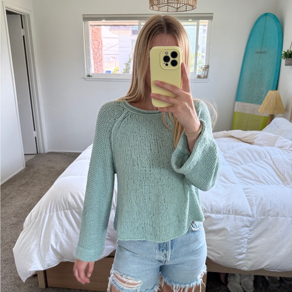 Free People Seafoam Summer Sweater